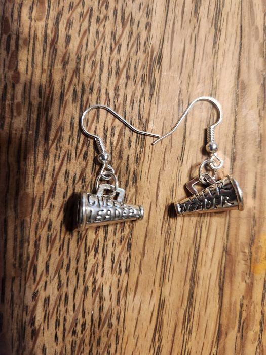 Cheerleader megaphone earrings by Creative Custom Designs